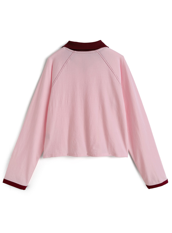 ロゴ配色シャツロンT