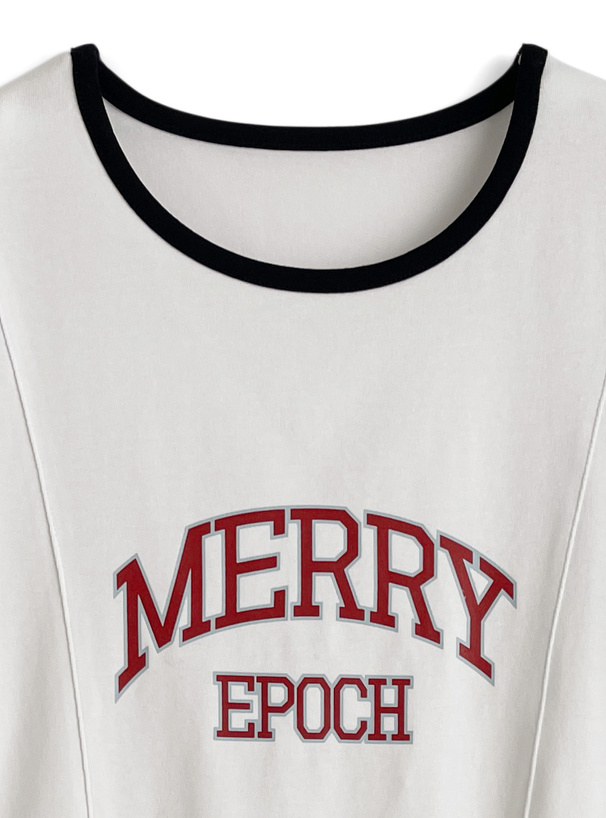 クロップド丈配色ロゴTシャツ[ask116] | レディースファッション通販の