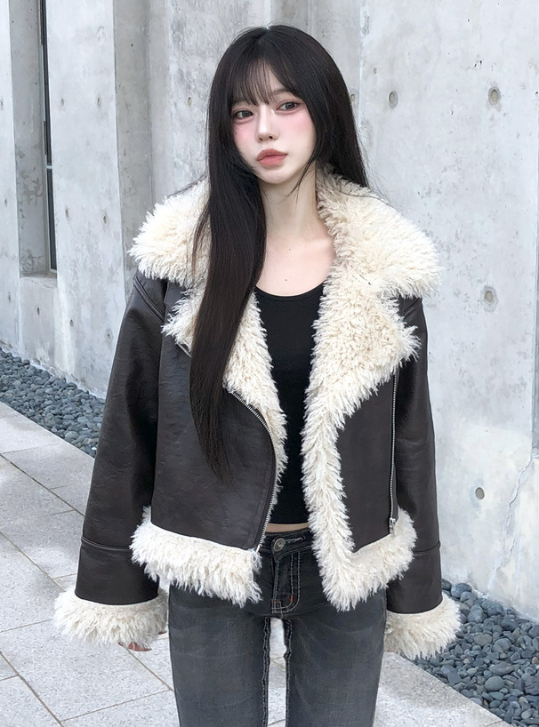 2Wayファーレザージャケット[ask142] | レディースファッション通販の