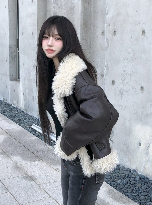 2Wayファーレザージャケット[ask142] | レディースファッション通販の