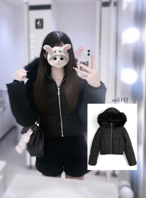 2Wayフード付きファーダウンジャケット[ask143] | レディース