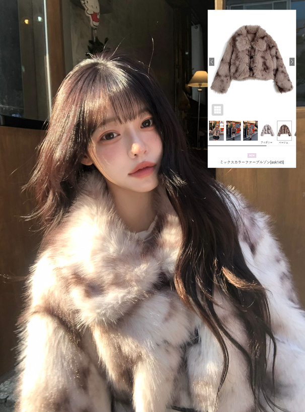 ミックスカラーファーブルゾン[ask145] | レディースファッション通販