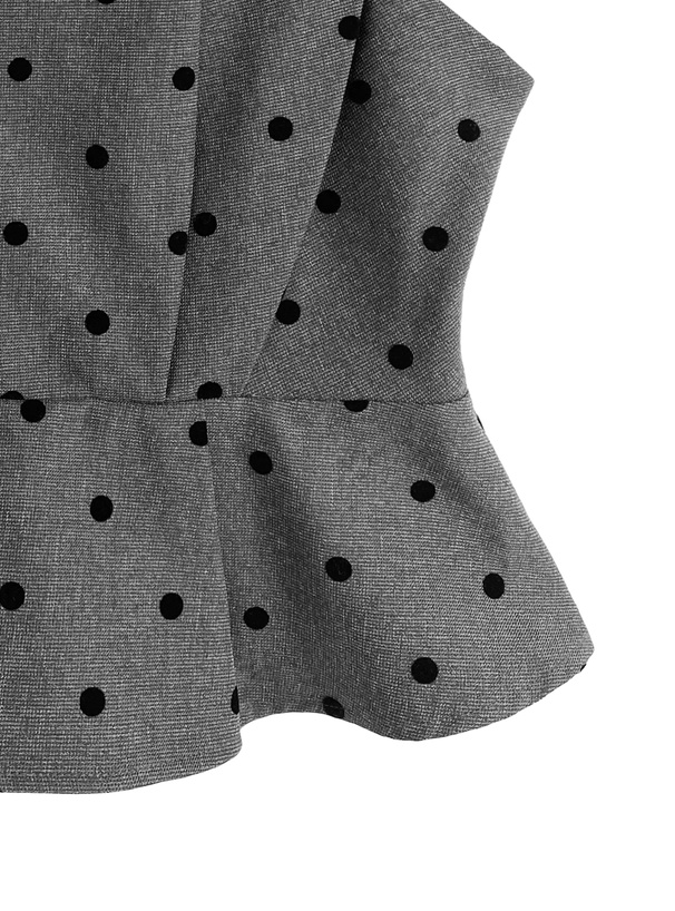 ドット柄タックビスチェ