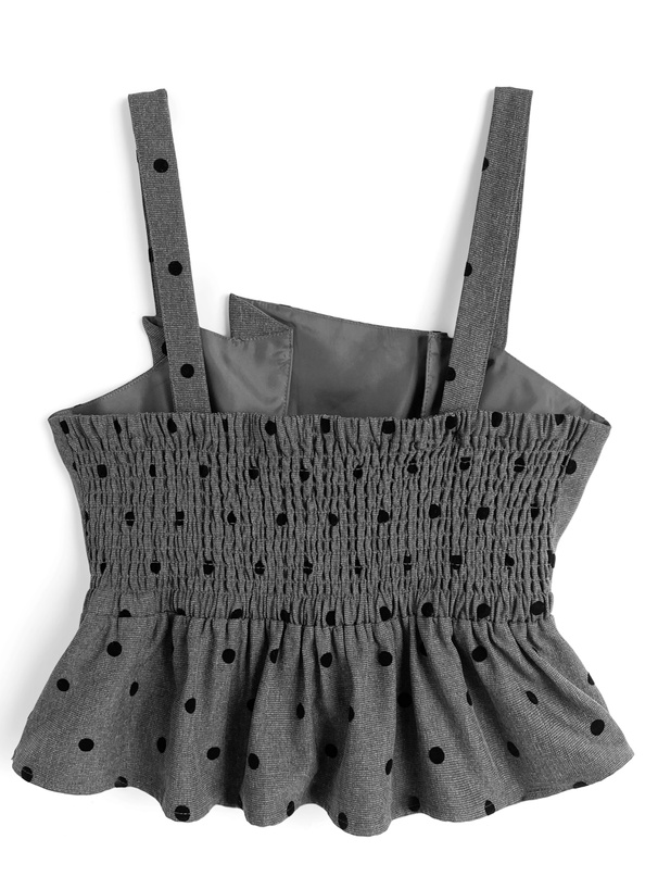 ドット柄タックビスチェ