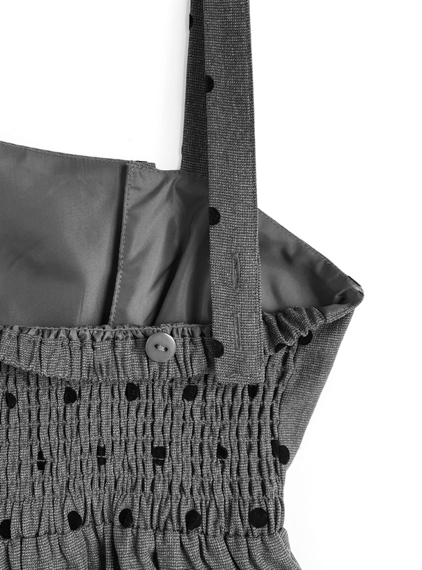 ドット柄タックビスチェ