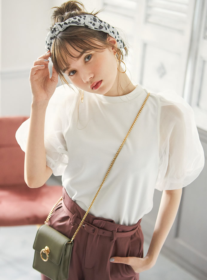 今田美桜 ダルメシアンプリントスカーフ