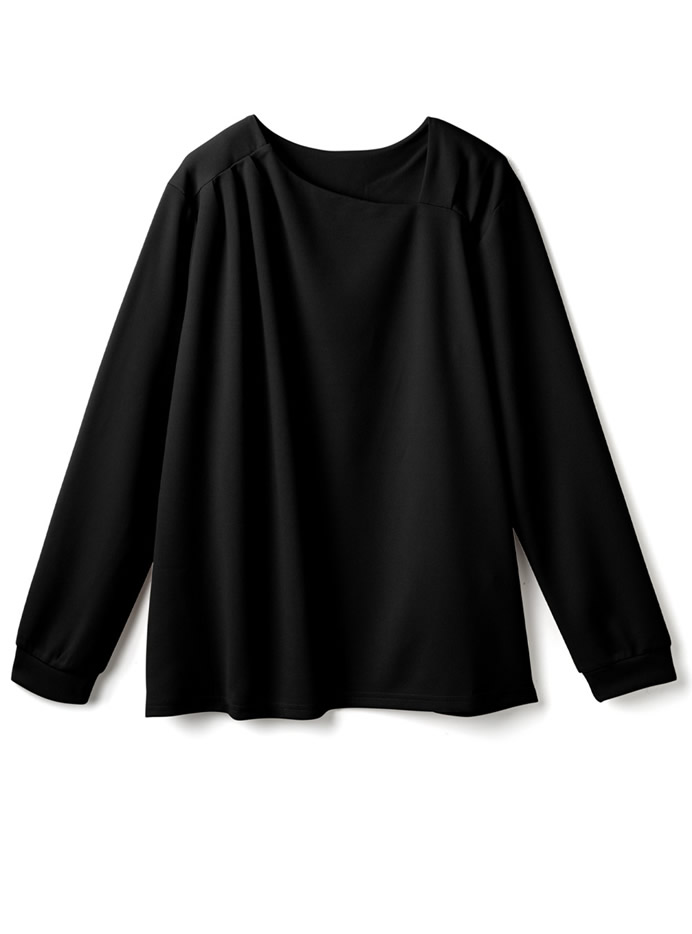 アシンメトリーショルダーカットトップス