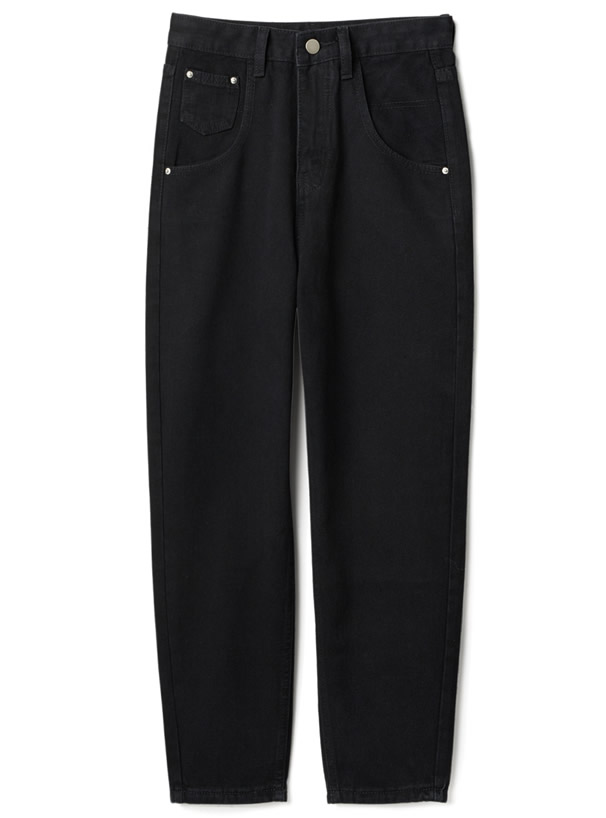 ベルト付きテーパードツイルパンツ