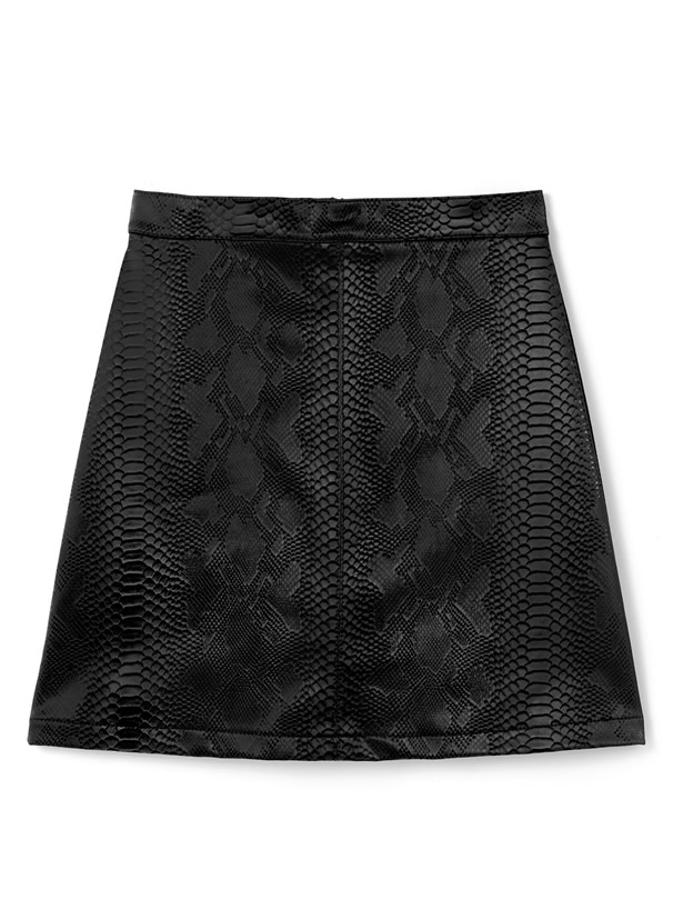 パイソン柄台形ミニスカート