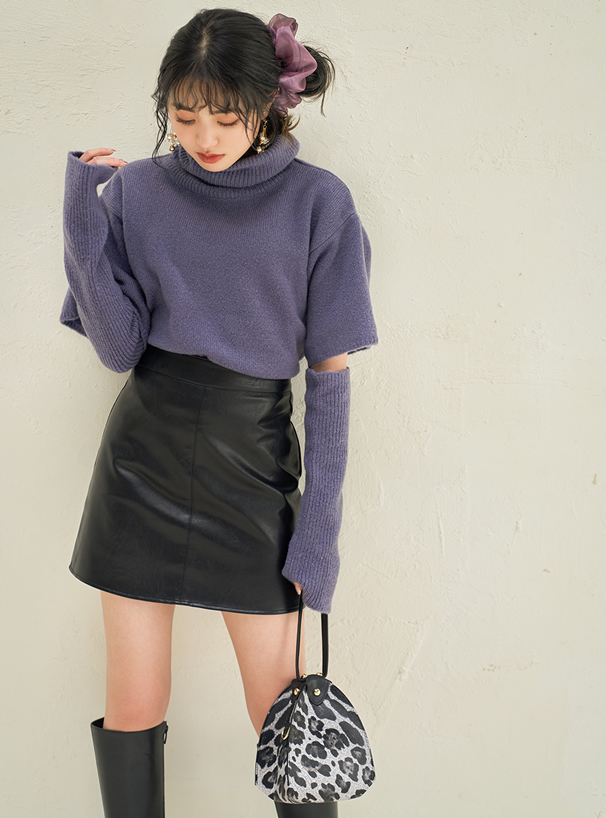 2Wayレオパード柄ショルダーバッグ