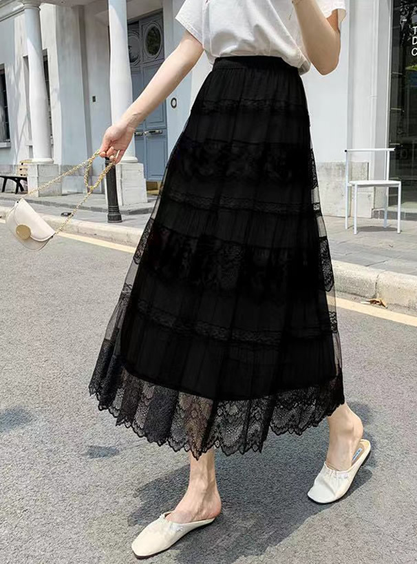 レースティアードチュールフレアスカート At1535 レディースファッション通販のグレイル Grl 公式