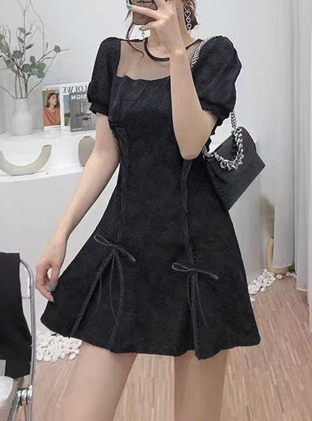 花柄レースアップミニワンピース At1539 レディースファッション通販のグレイル Grl 公式