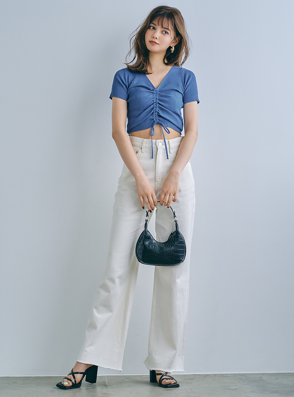 2Wayクロコダイル柄ショルダーバッグ