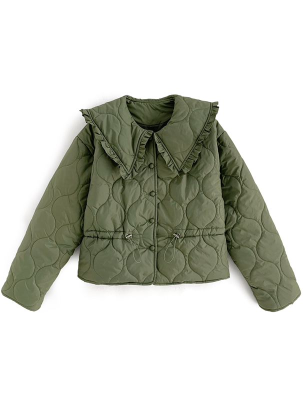 ビッグカラーフリルドロストキルティングジャケット[at1940] | レディースファッション通販のグレイル(GRL)【公式】