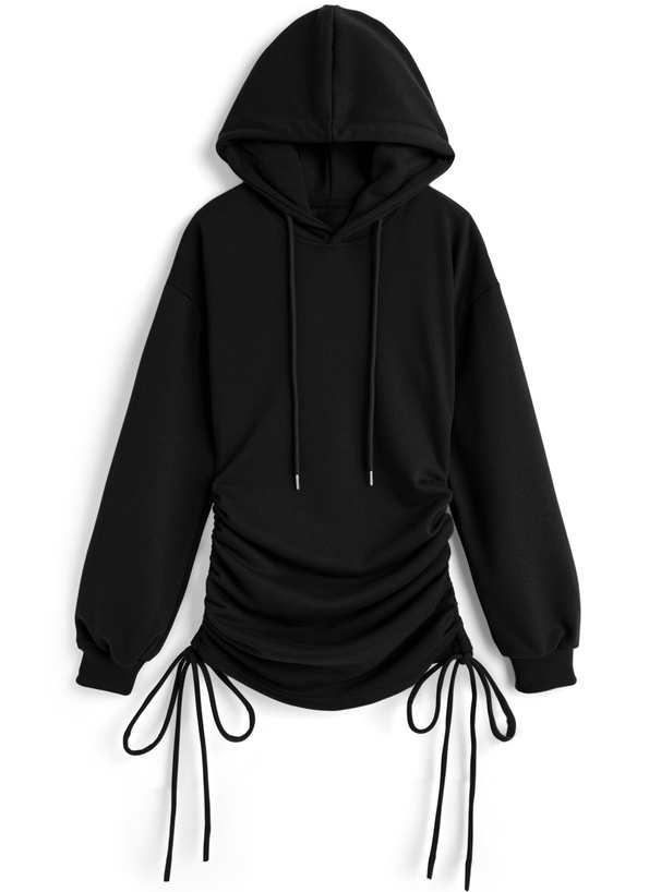 ドロストスウェットパーカーワンピース