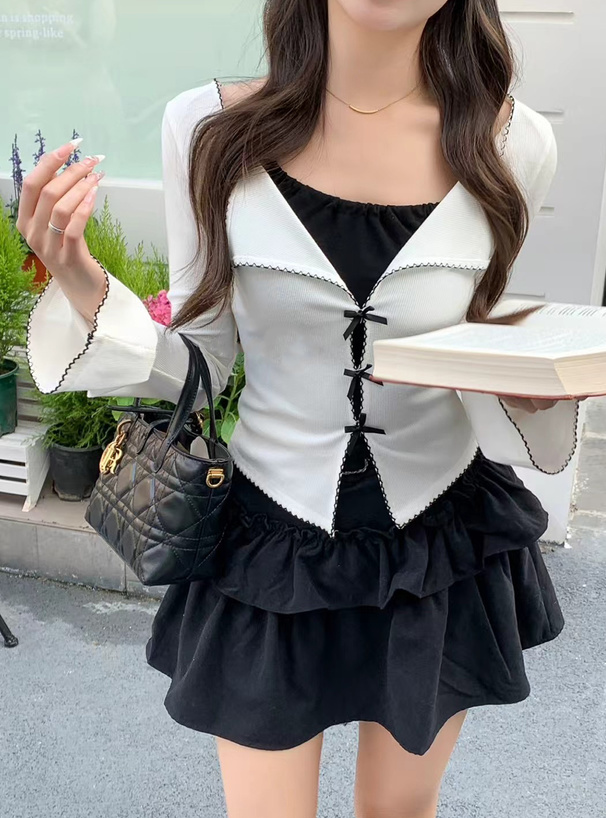 リボントップス×ホルターネックキャミアンサンブル