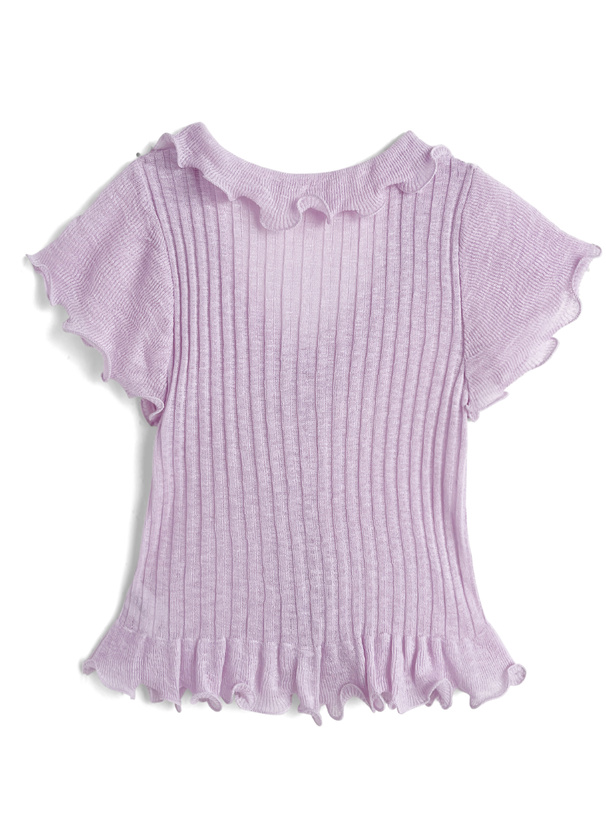 フリルニットカーディガン