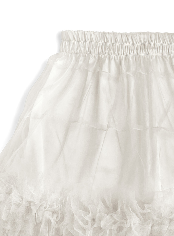 ボリュームチュールフリルミニスカート