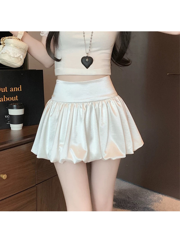 インパン裏地付きサテンバルーンミニスカート[at2545] | レディース