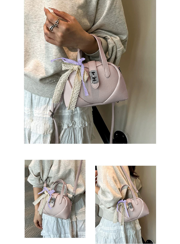 リボン付き2Wayハートデザインミニバッグ