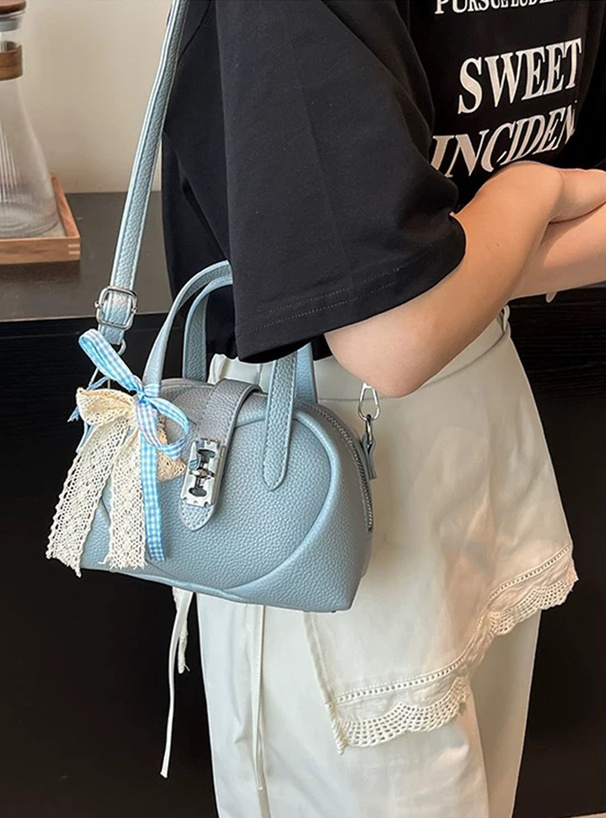 リボン付き2Wayハートデザインミニバッグ