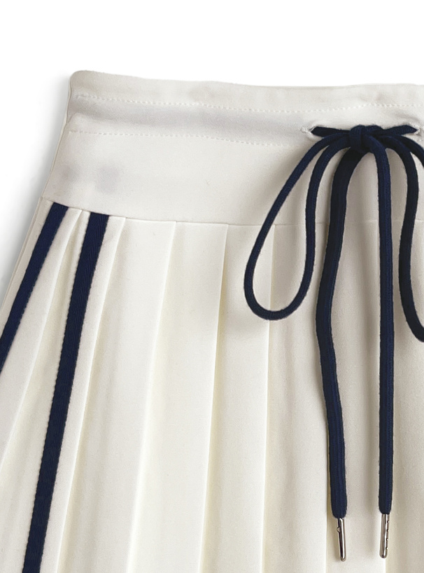 インパン付き配色ラインプリーツミニスカート[at2551] | レディース