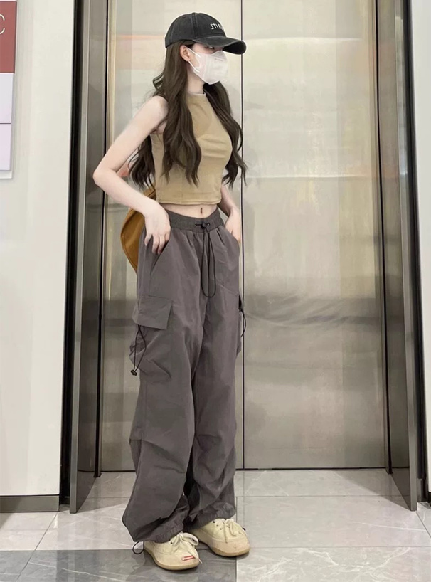 ドロストカーゴポケットワイドパンツ