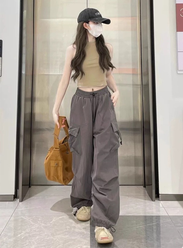 ドロストカーゴポケットワイドパンツ