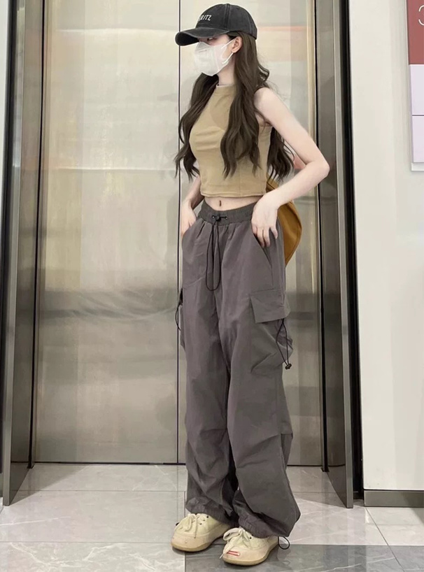 ドロストカーゴポケットワイドパンツ