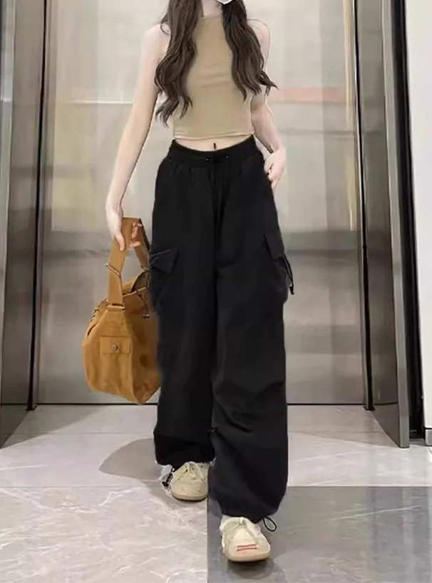 ドロストカーゴポケットワイドパンツ[at2564] | レディース