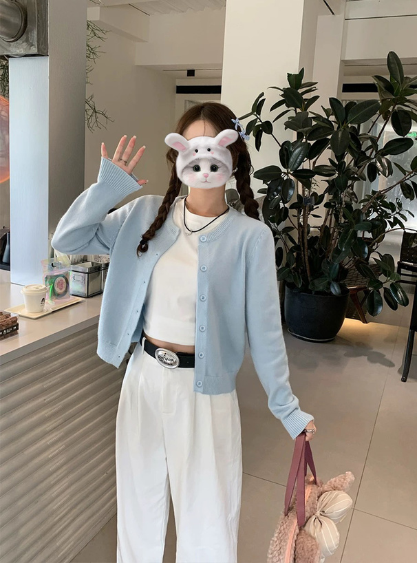 モヘヤタッチニットカーディガン