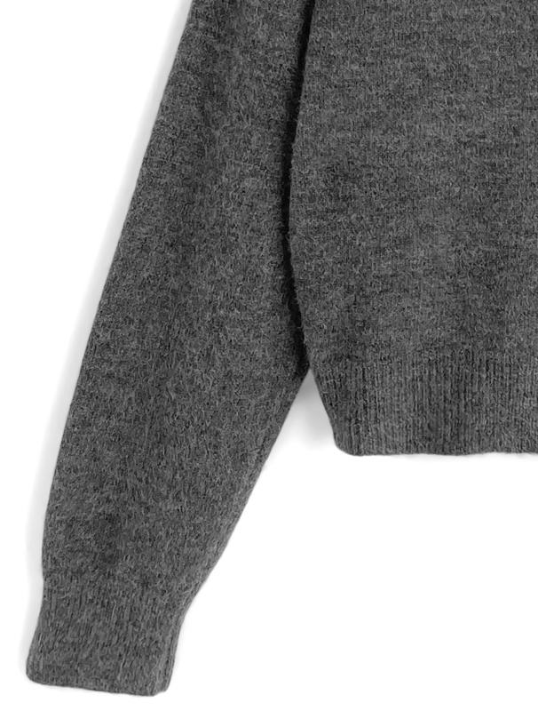 ゴールドボタンクルーネックニットカーディガン