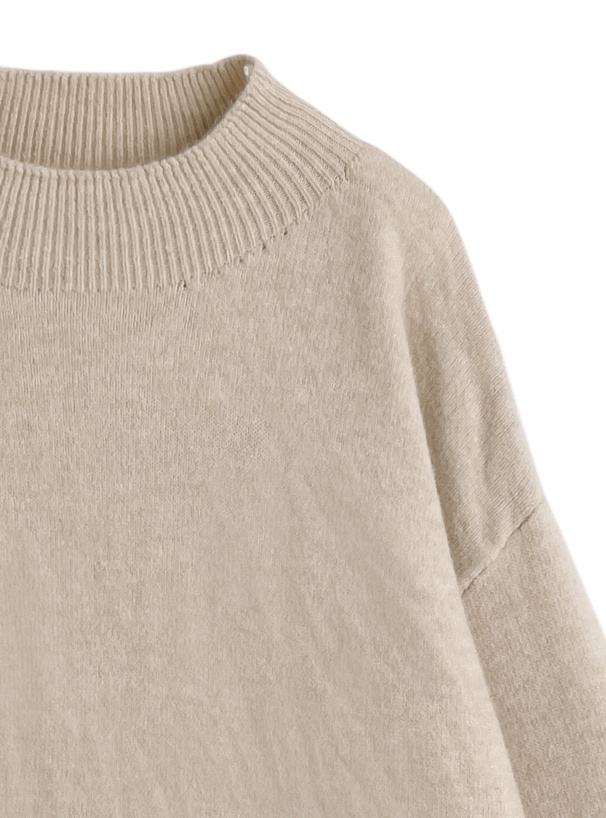 スリットトップス×ワイドパンツニットセットアップ