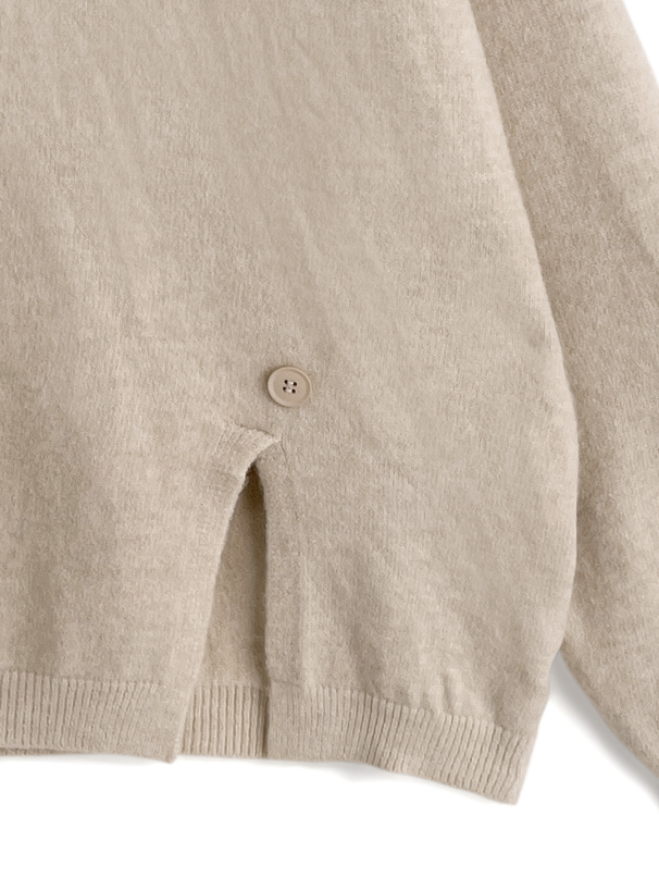 スリットトップス×ワイドパンツニットセットアップ