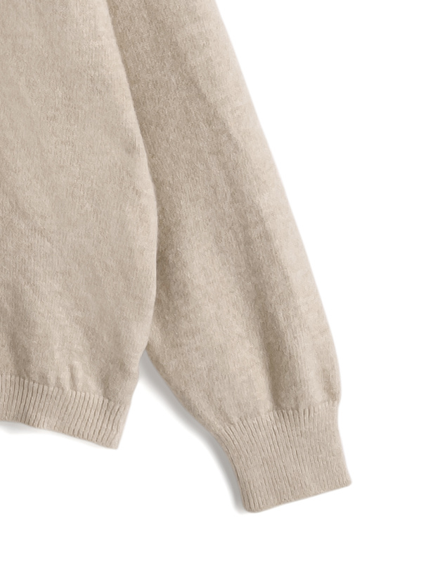 スリットトップス×ワイドパンツニットセットアップ