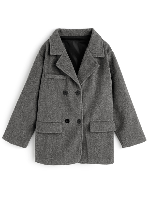 ダブルボタンテーラードコート
