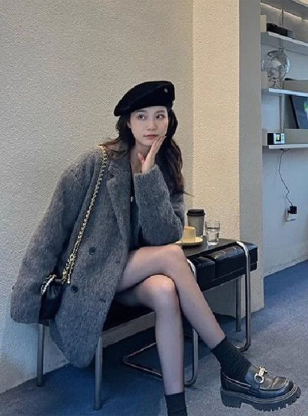 ダブルボタンテーラードコート