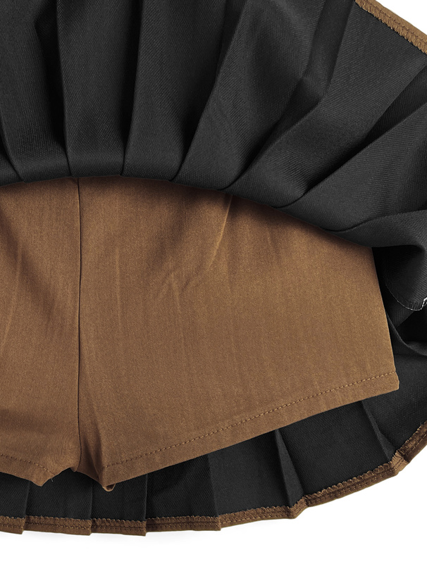 インパン付きプリーツミニスカート