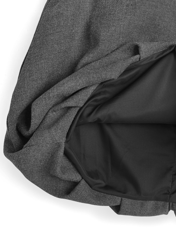 ハイネックニットトップス×リボンバルーンミニワンピースセットアップ