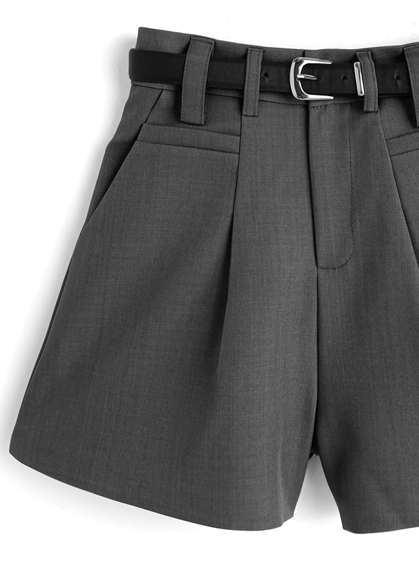 ベルト付きタックショートパンツ[at2619] | レディースファッション