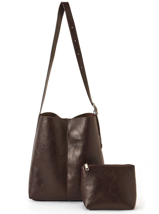 ポーチ付きレザートートバッグ[at2623] | レディースファッション通販