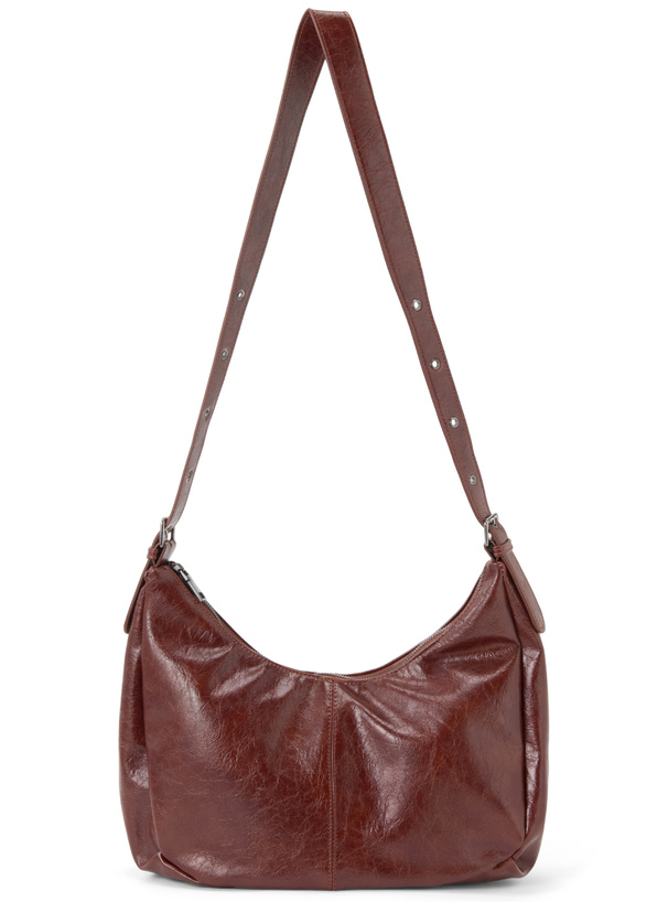 レザーラウンドショルダーバッグ