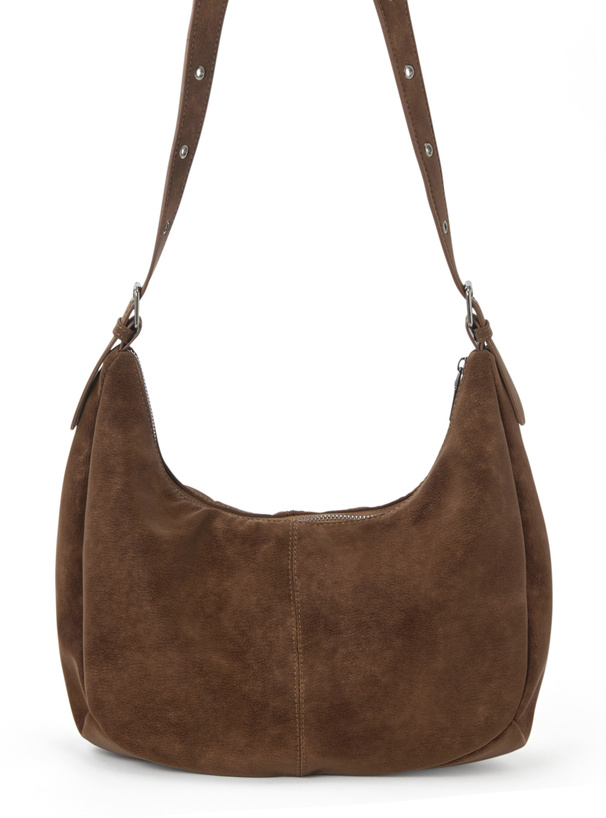 レザーラウンドショルダーバッグ