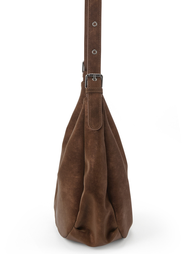 レザーラウンドショルダーバッグ