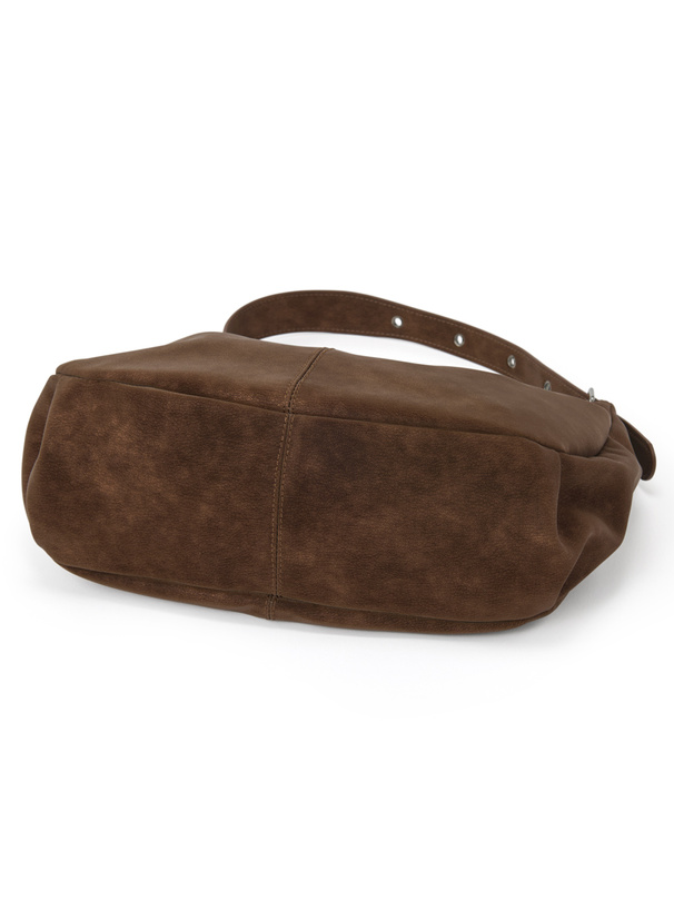 レザーラウンドショルダーバッグ