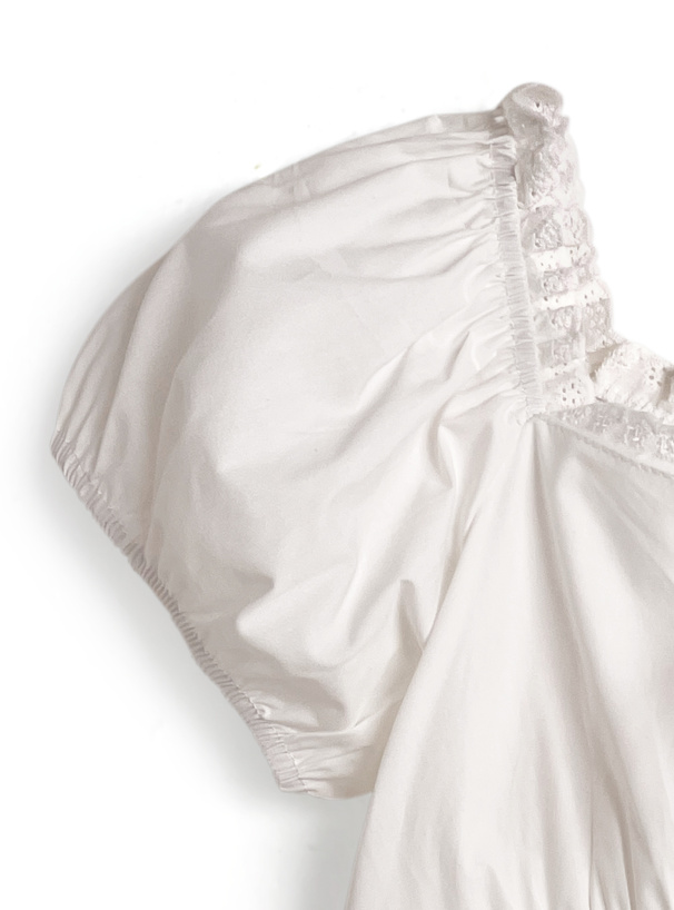 2Wayダブルリボンレーススリットブラウス