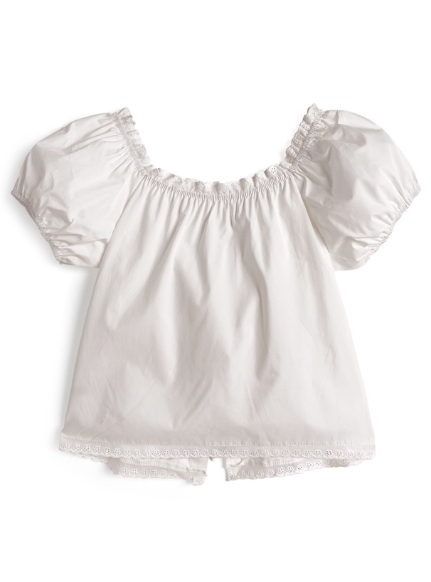 2Wayダブルリボンレーススリットブラウス