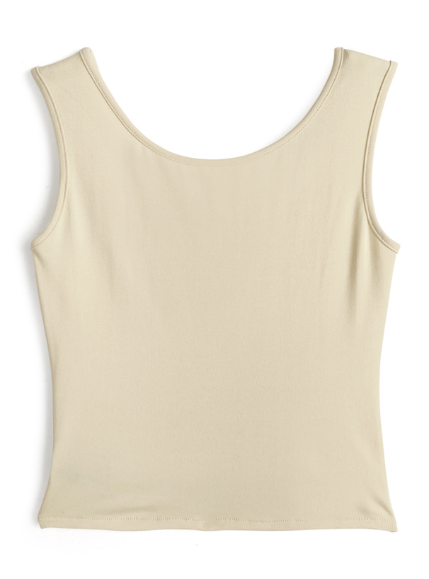 レースフリルレイヤード風タンクトップ