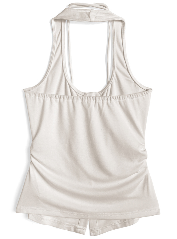 タイ付きホルターネックタンクトップ