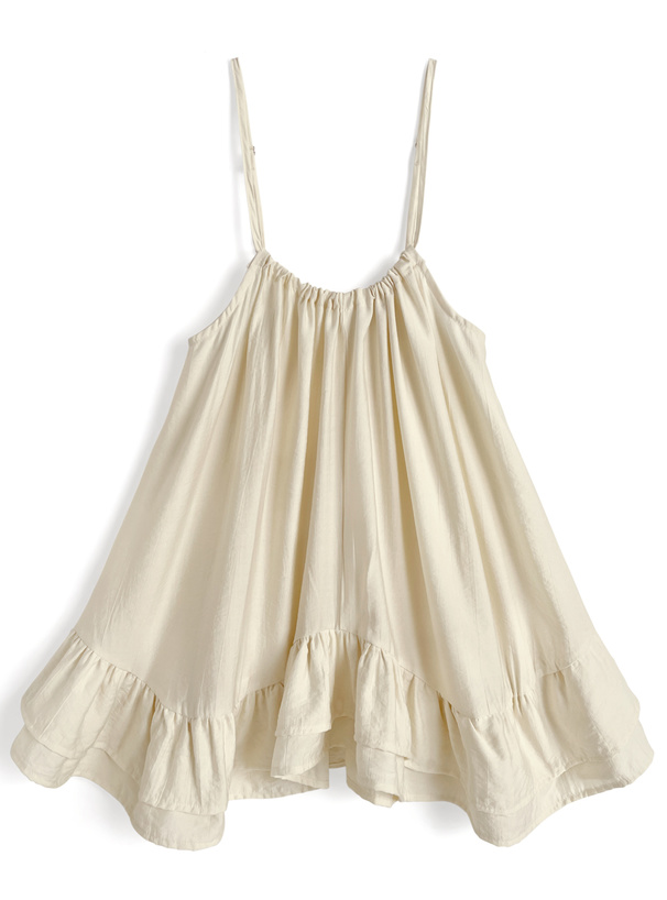 フリルヘムラインキャミソールチュニック